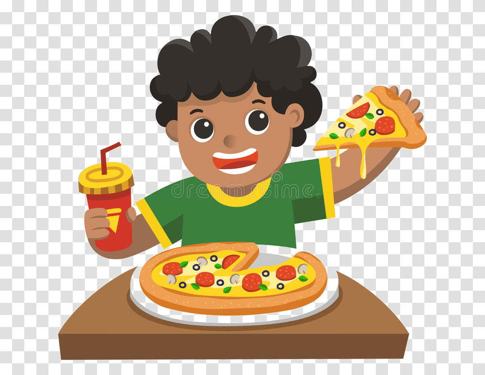Eating Clipart Person Pizza Graphics Illustrations People Eating Pizza Clipart, Food, Birthday Cake, Dessert Transparent Png