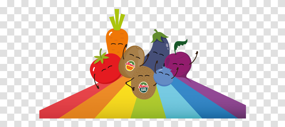 Eating The Rainbow Is Good For You Cartoon, Plant, Carrot, Vegetable, Food Transparent Png