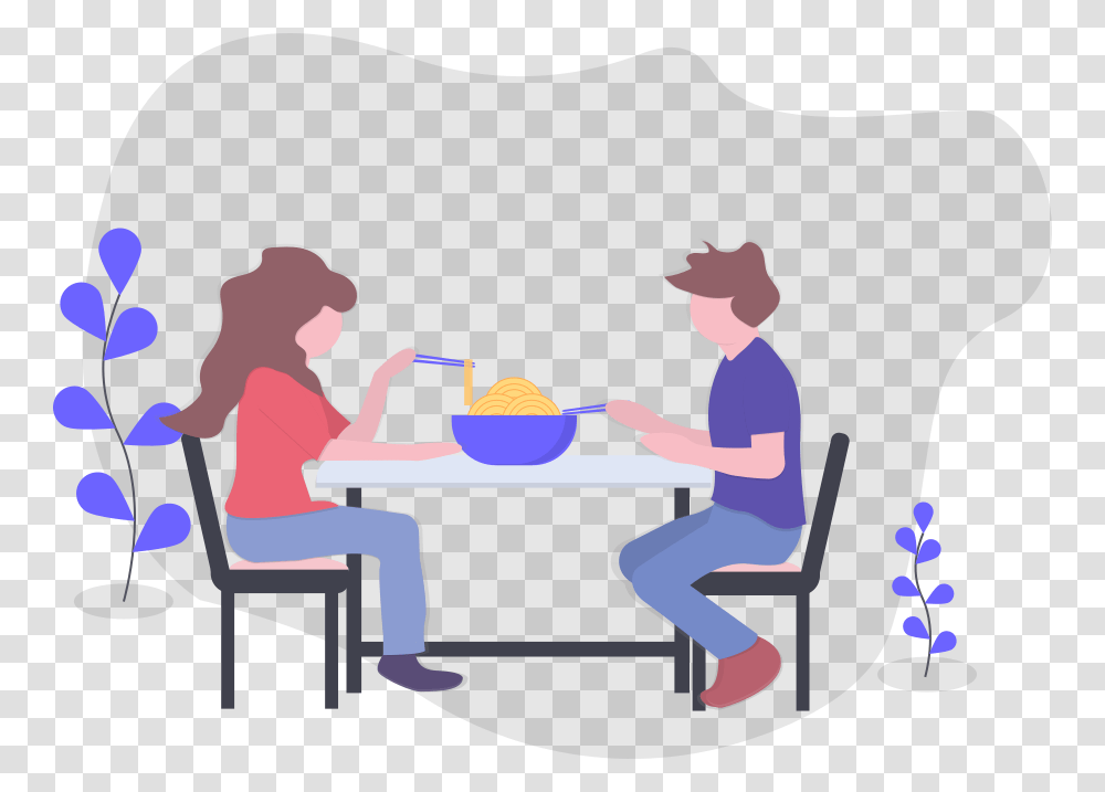 Eating With Aids Patients, Person, Sitting, Bowl, Table Transparent Png