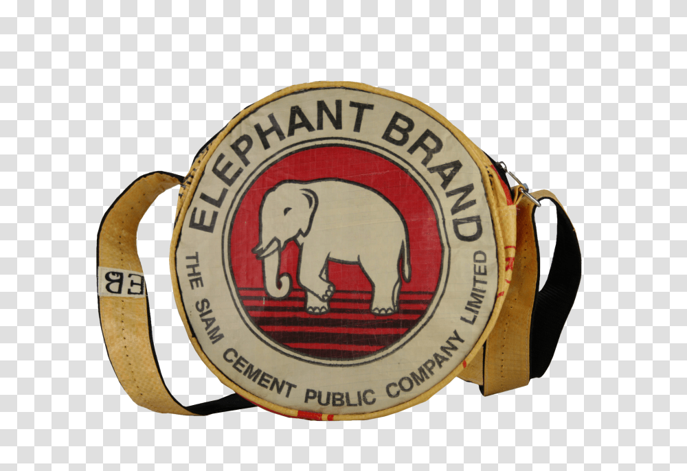 Eb Round Bag African Elephant, Logo, Symbol, Trademark, Wristwatch Transparent Png