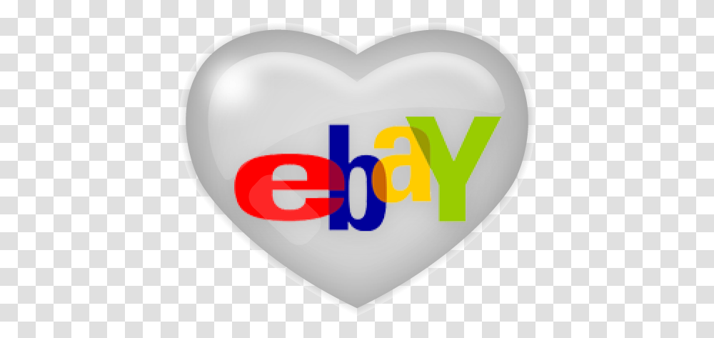 Ebay Media Social Icon Ebay Silver Icon, Plectrum, Text, Symbol, Heart Transparent Png