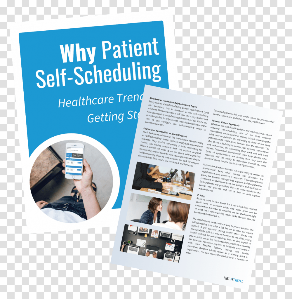 Ebook Download Why Patient Self Scheduling Flyer, Poster, Advertisement, Paper, Brochure Transparent Png