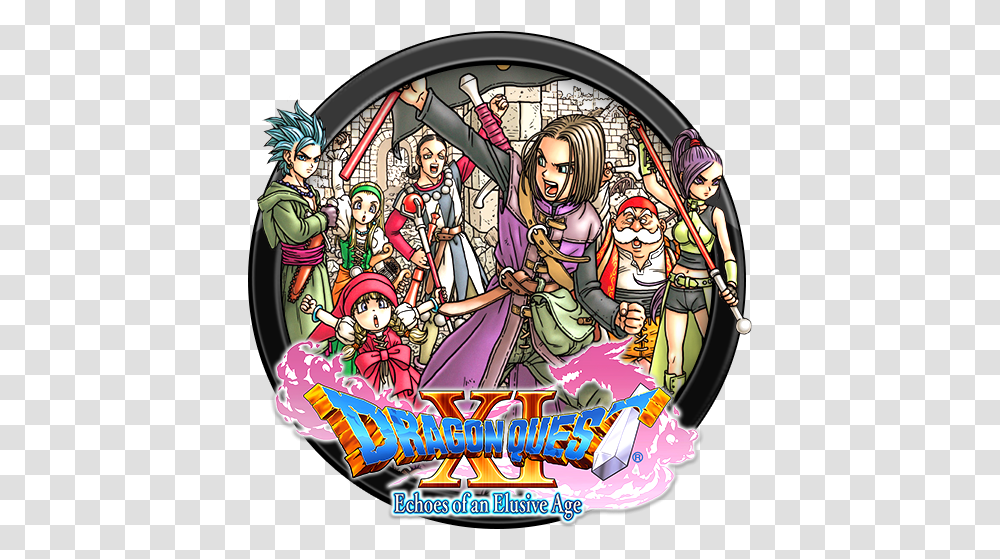 Echoes Of An Dragon Quest 11 3ds Boxart, Person, Human, Comics, Book Transparent Png