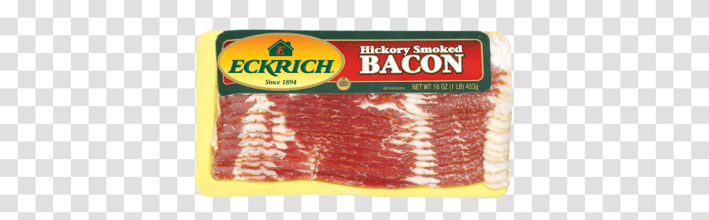 Eckrich Bacon Hickory Smoked Eckrich Bacon, Pork, Food Transparent Png