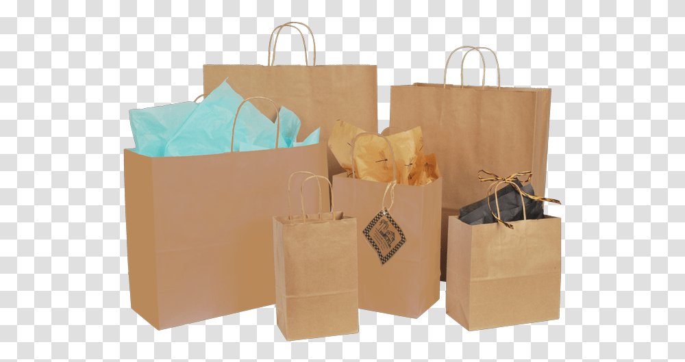 Eco Kraft Serrated Edge Shoppers Shopping Bag Boxes, Sack, Tote Bag Transparent Png