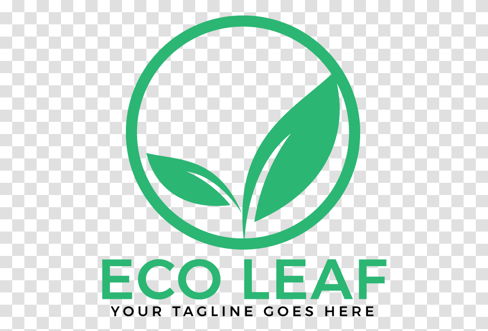 Eco Leaf Vector Logo Design Green Tropical Icon Circle, Symbol, Trademark, Plant, Poster Transparent Png