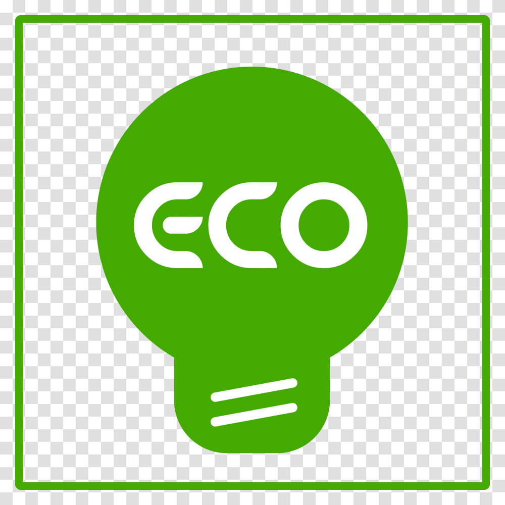 Eco Light Bulb Green Icon Icons, Tennis Ball, Sport, Sports, Transportation Transparent Png