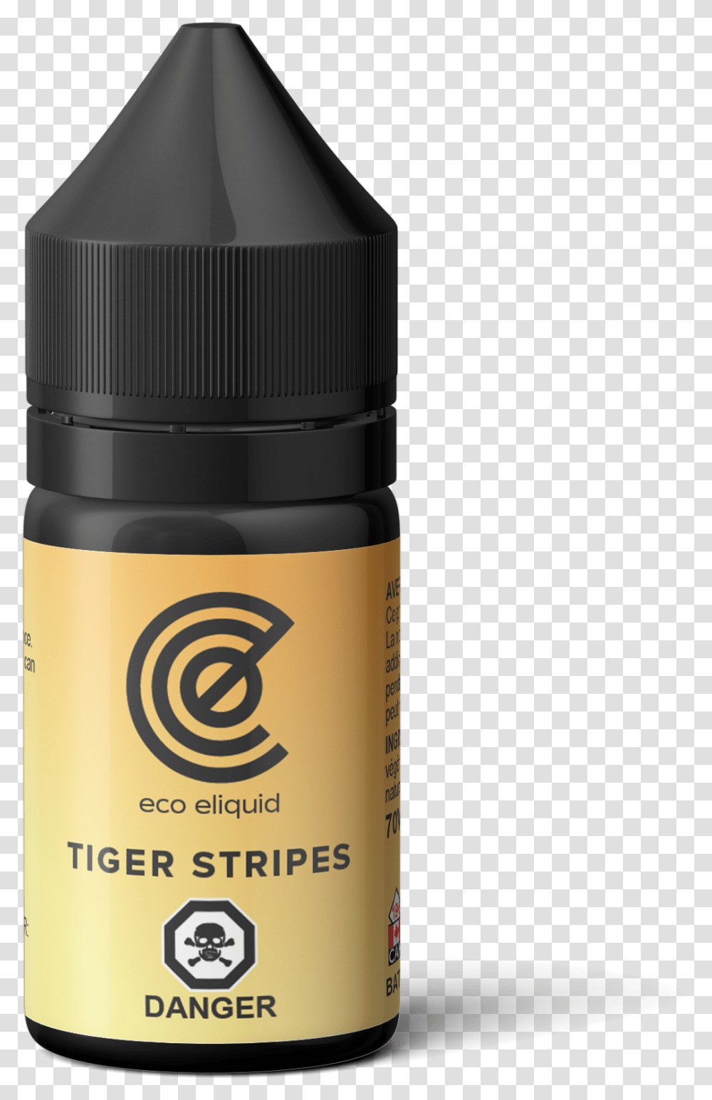 Eco Liquid Tiger Stripes 30ml Cosmetics, Bottle, Beer, Alcohol, Beverage Transparent Png