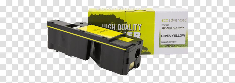Ecoadvanced Fuji Xerox C525a Yellow Toner Cartridge Machine, Box, Adapter, Electrical Device, Electronics Transparent Png