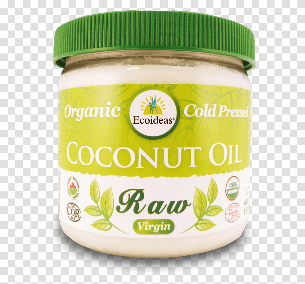 Ecoideas Raw Organic Coconut Oil Spread, Mayonnaise, Food, Beer, Alcohol Transparent Png