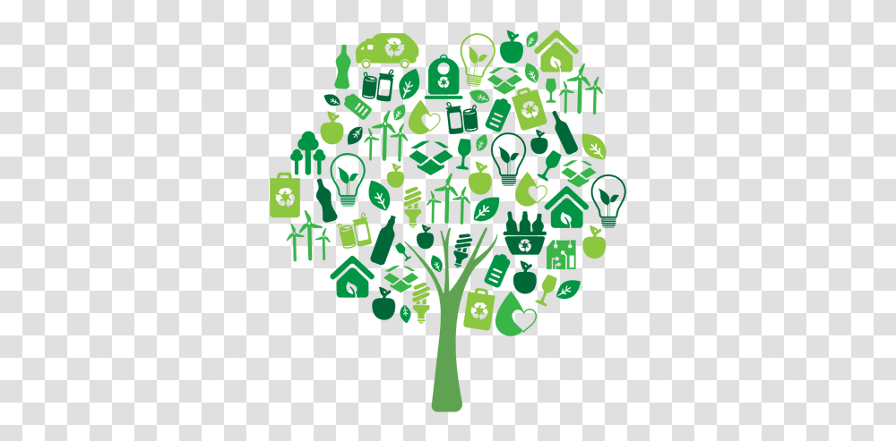 Ecologa De Rboles Verdes Icons Recycling Tree, Green, Graphics, Art, Recycling Symbol Transparent Png