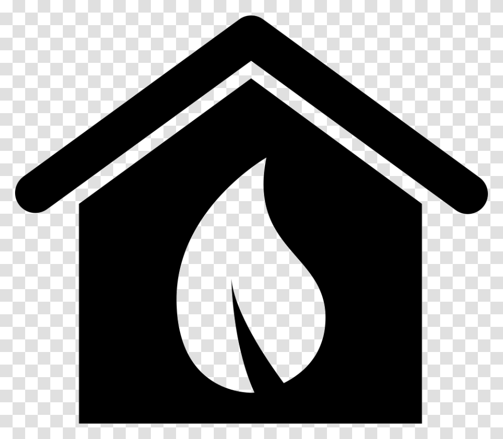 Ecologic House Building With Leaf Symbol Leaf Building Icon, Axe, Tool, Triangle, Silhouette Transparent Png
