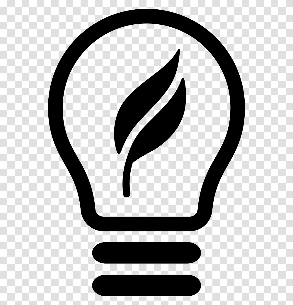 Ecological Lightbulb Symbol Ecology Light Bulb Icon Free, Stencil Transparent Png