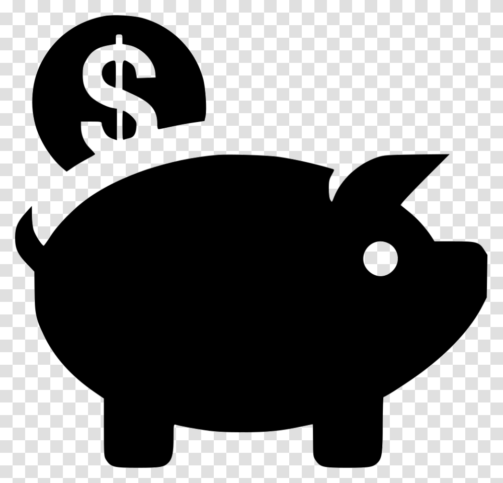 Ecommerce Business Piggy Bank, Silhouette, Stencil, Animal, Mammal Transparent Png