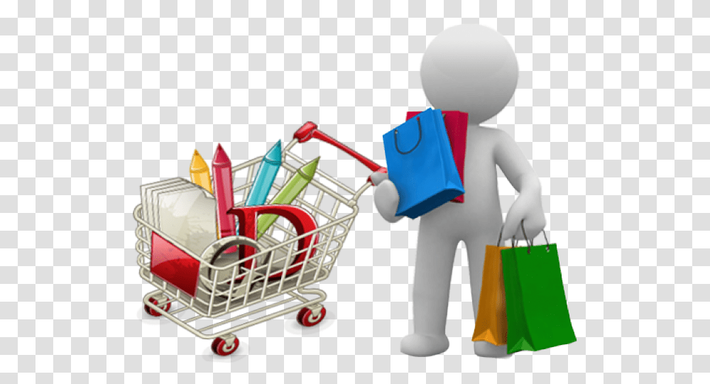 Ecommerce Images Role Of Social Media In Ecommerce, Shopping Cart, Person, Human, Bag Transparent Png
