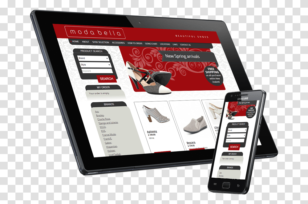 Ecommerce Website Design And Development Christchurch Tablet Computer, Mobile Phone, Electronics, Cell Phone, Shoe Transparent Png