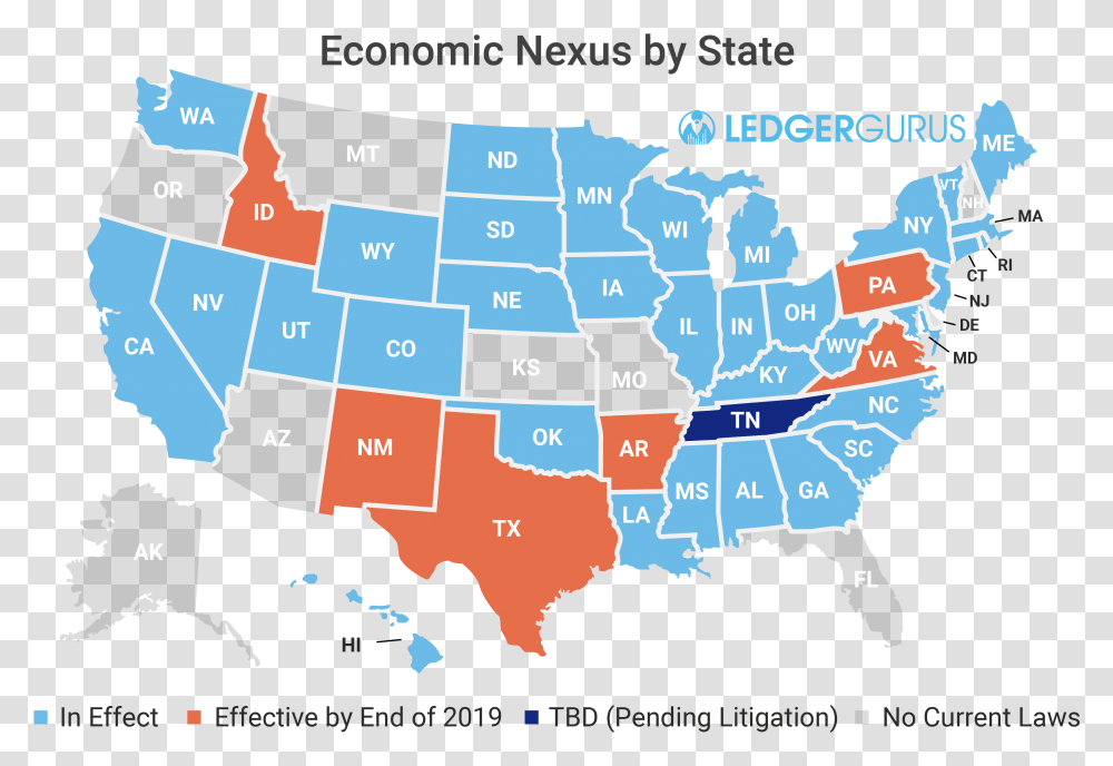 Economic Nexus By State Red Vs Blue States 2016 Election, Map, Diagram, Plot, Atlas Transparent Png