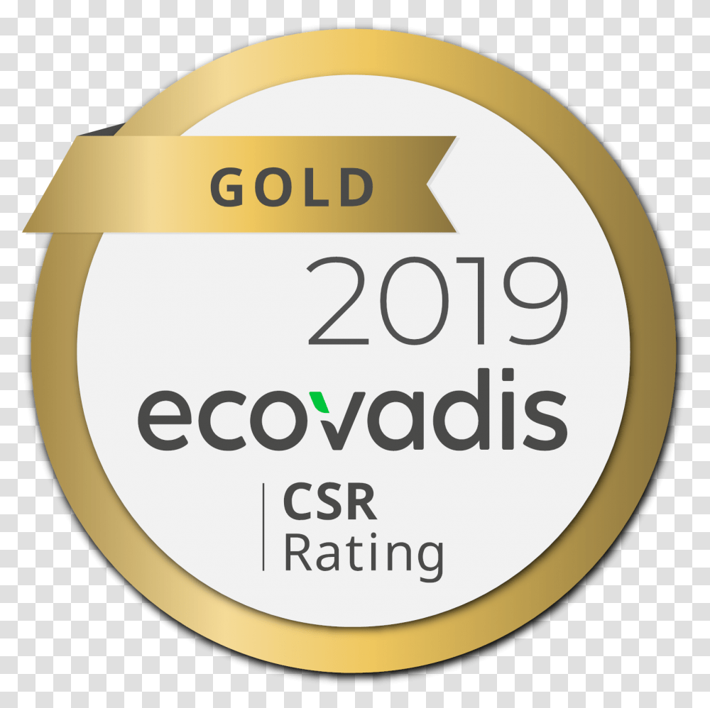 Ecovadis Gold 2019, Label, Outdoors, Tape Transparent Png
