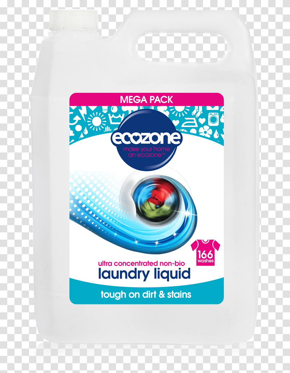 Ecozone Laundry Non Bio Detergent 5l Ecozone Concentrated Laundry Liquid, Bottle, Dvd, Disk Transparent Png