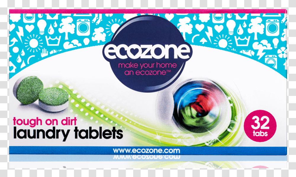 Ecozone Laundry Tablets Bio Ecozone Laundry Tablets X, Poster, Advertisement, Label Transparent Png
