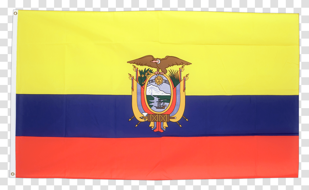 Ecuador Flag Flag Of Ecuador, Emblem, Logo, Trademark Transparent Png