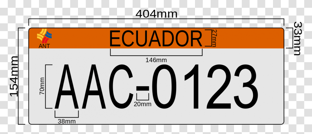 Ecuadorian License Plate, Number, Word Transparent Png