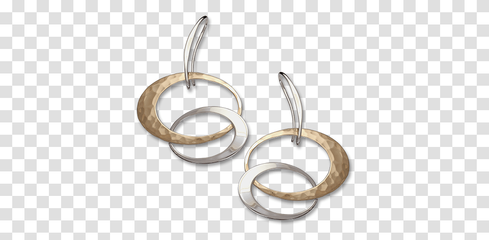 Ed Levin Sterling Silver And 14kt Gold Overlay Entwined Elegance Earrings Earring, Jewelry, Accessories, Accessory, Hoop Transparent Png