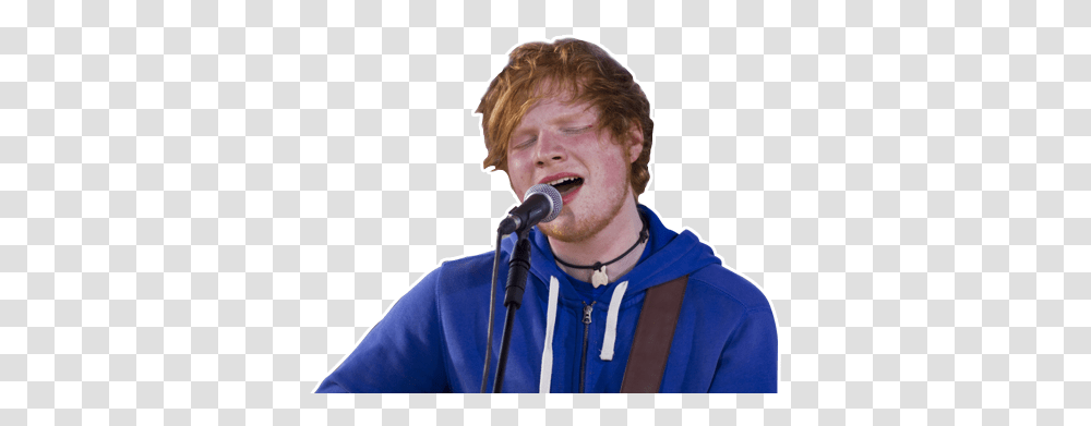 Ed Sheeran Singing, Person, Microphone, Electrical Device, Crowd Transparent Png