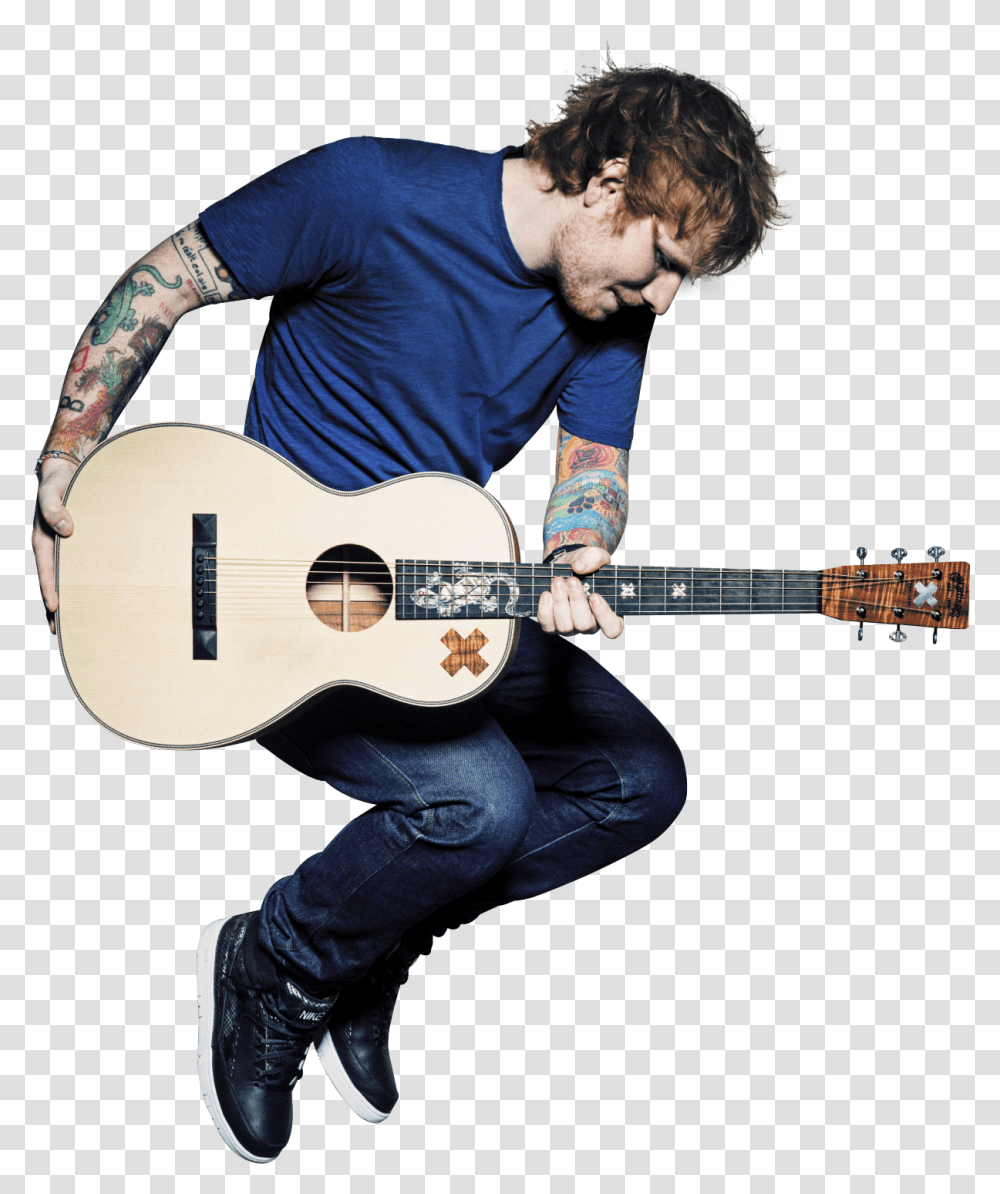 Ed Sheeran With Guitar, Person, Human, Leisure Activities, Musical Instrument Transparent Png