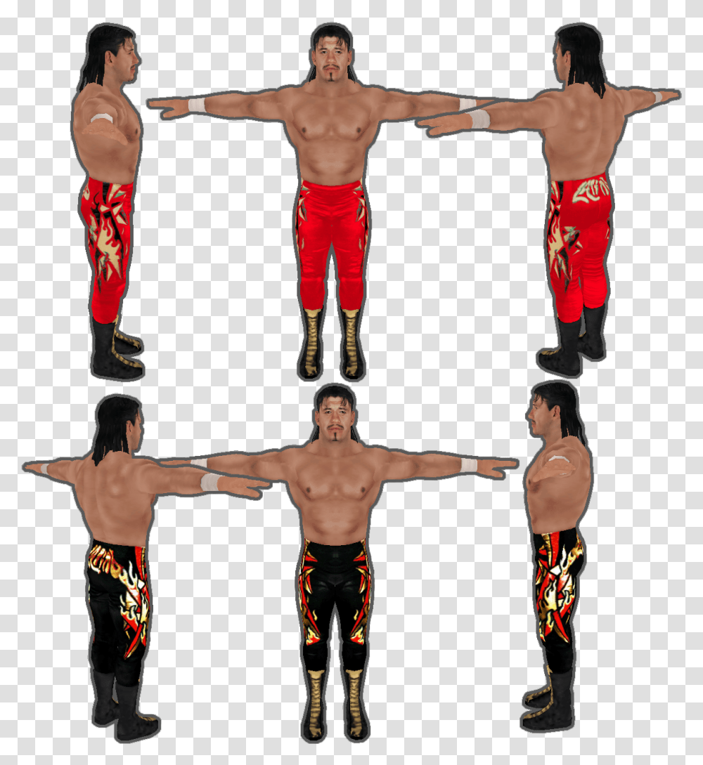 Eddie Guerrero Long Hair 2 Attires Released At The Eddie Guerrero Svr Mod, Person, Acrobatic, Leisure Activities, Arm Transparent Png