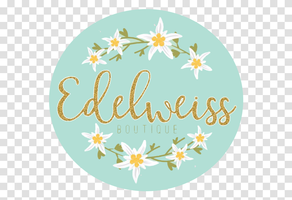 Edelweiss Boutique Label, Sticker, Plant, Floral Design Transparent Png