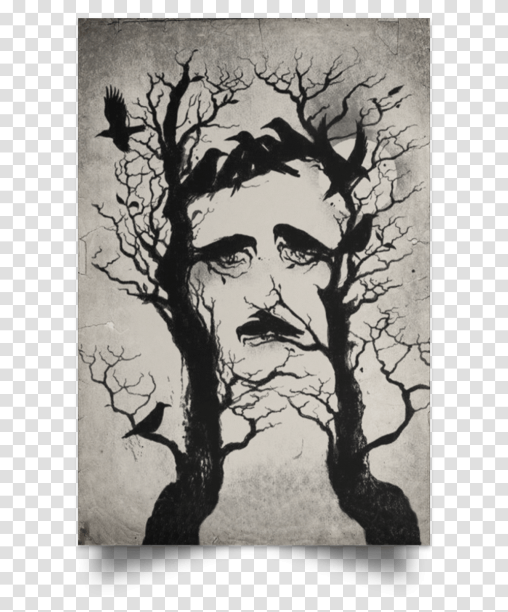 Edgar Allan Poe Edgar Allen Poe Decorations, Bird, Modern Art, Tree Transparent Png