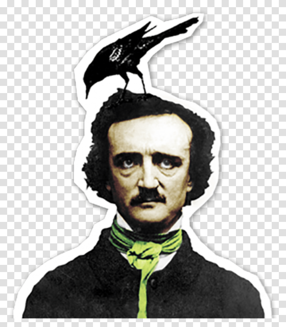 Edgarallanpoe Raven Ftestickersfreetoedit Edgar Allan Poe, Person, Human, Painting Transparent Png