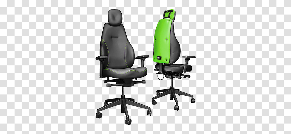 Edge Ergonomic Green Gaming Chair Office Chair, Cushion, Furniture, Headrest Transparent Png
