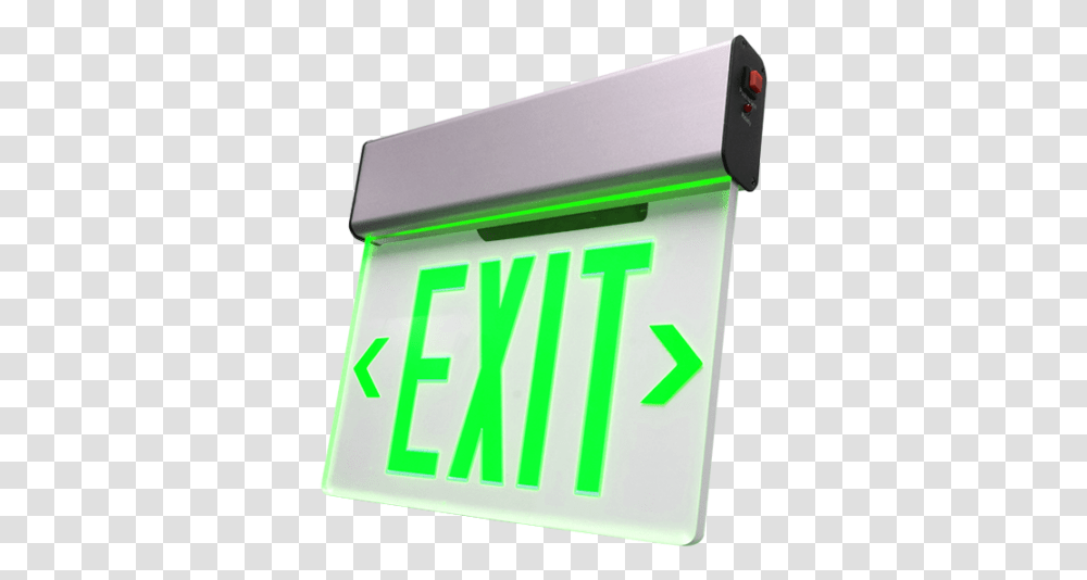 Edge Lit Exit Sign With Lights, Word, Mailbox, Letterbox Transparent Png