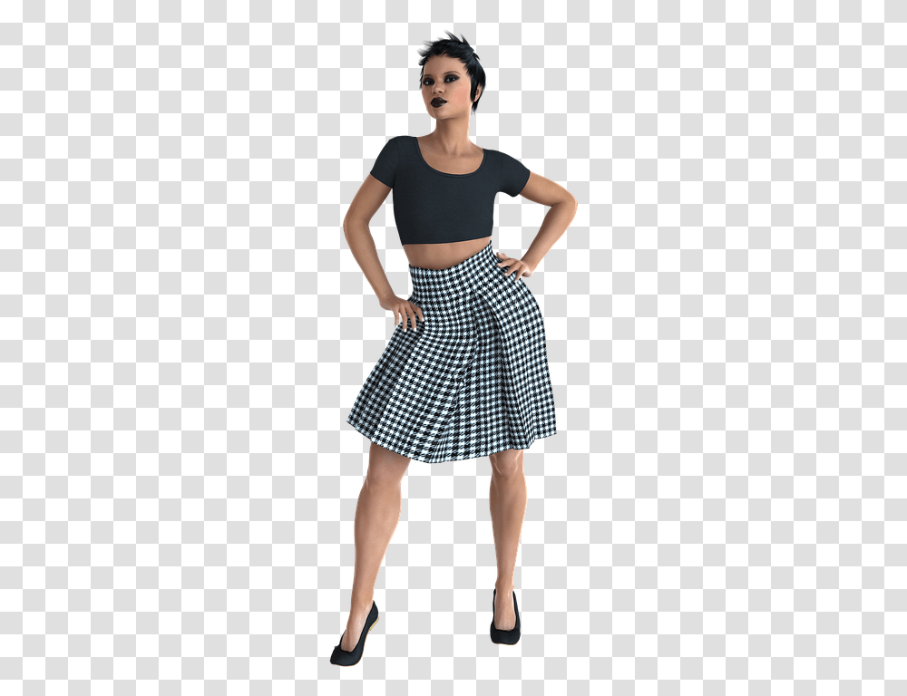 Edgy Woman Pose Model Lady Girl Dark Attractive Pose, Apparel, Person, Human Transparent Png
