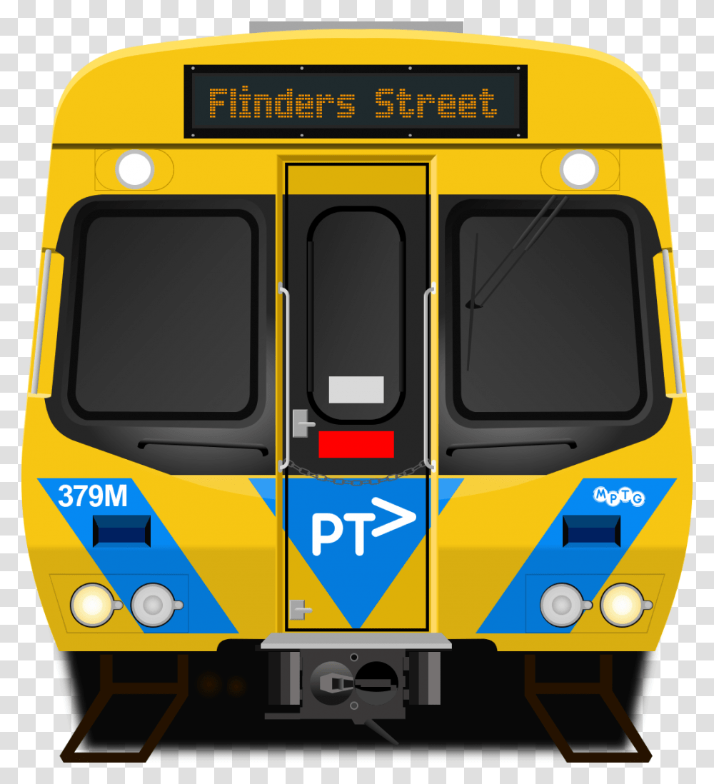 Edi Comeng Train With A Front Door Train From The Front, Vehicle, Transportation, Bus, Van Transparent Png