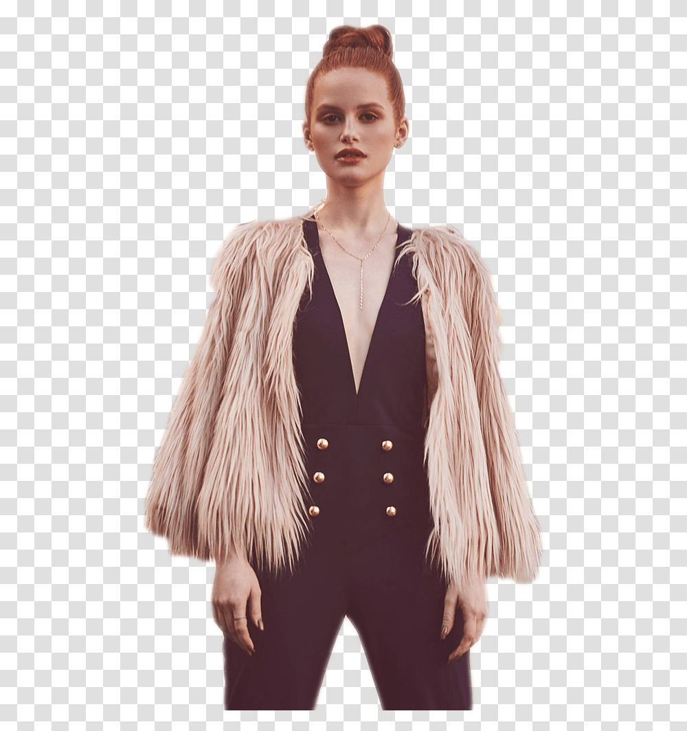 Edit And Red Hair Image Madelaine Petsch Background, Female, Person, Coat Transparent Png