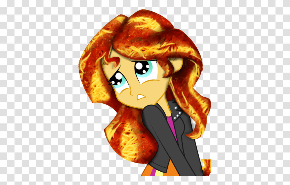 Edit Equestria Girls Food Hair Pasta Safe My Little Pony Orange Hair, Clothing, Apparel, Leisure Activities, Cello Transparent Png