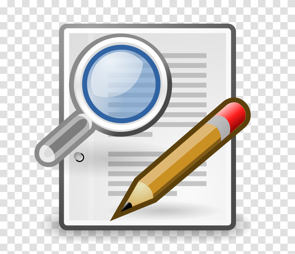 Edit Find Replace, Education, Magnifying, Pencil Transparent Png