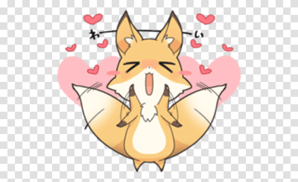 Edit Kawaii Cute Overlay Fox Cute Fox Edits, Animal, Mammal, Plant, Pattern Transparent Png