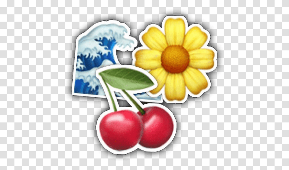 Edit Overlay Aesthetic Complexedit Emoji Freetoedit Cherry, Plant, Food, Fruit, Radish Transparent Png
