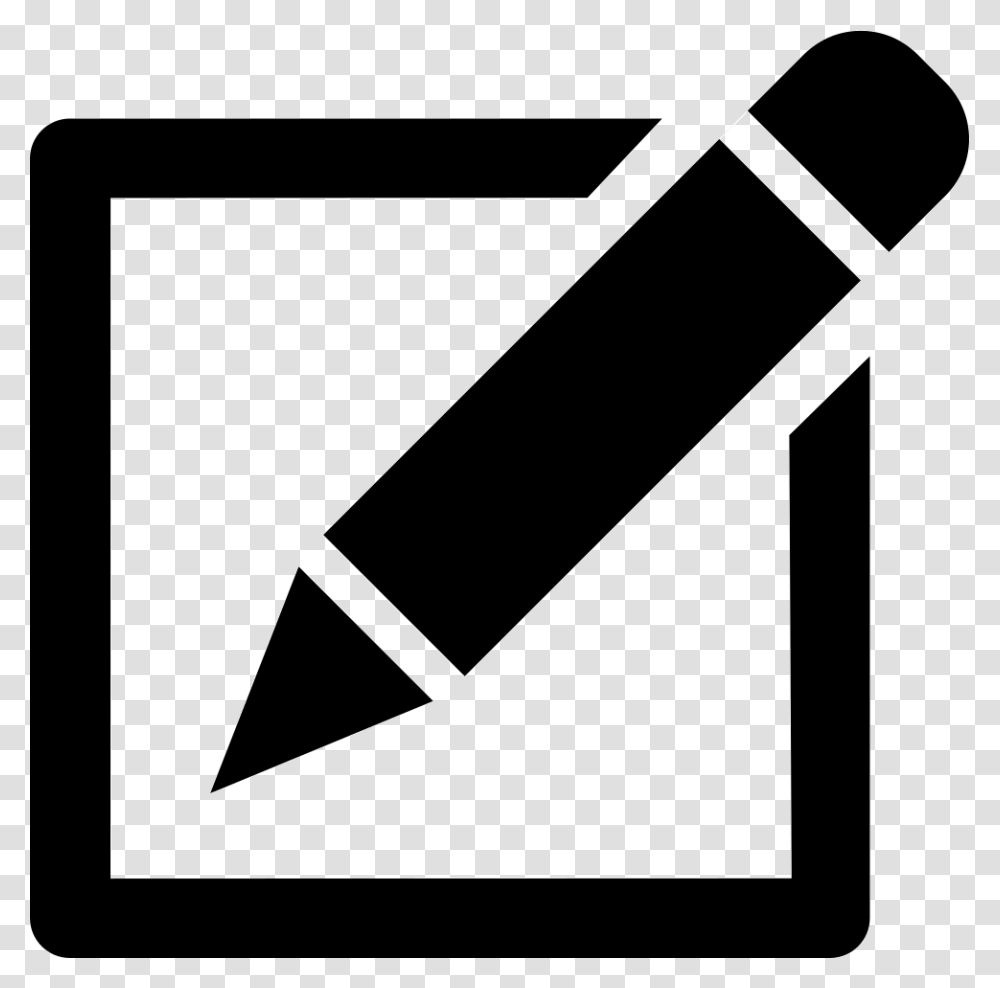 Edit Pencil Write Writing Save Comments Secretary Icon, Crayon, Triangle, Label Transparent Png