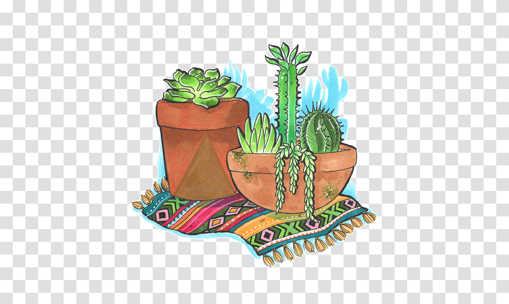 Edit Tumblr Overlay Cactus, Birthday Cake, Plant Transparent Png