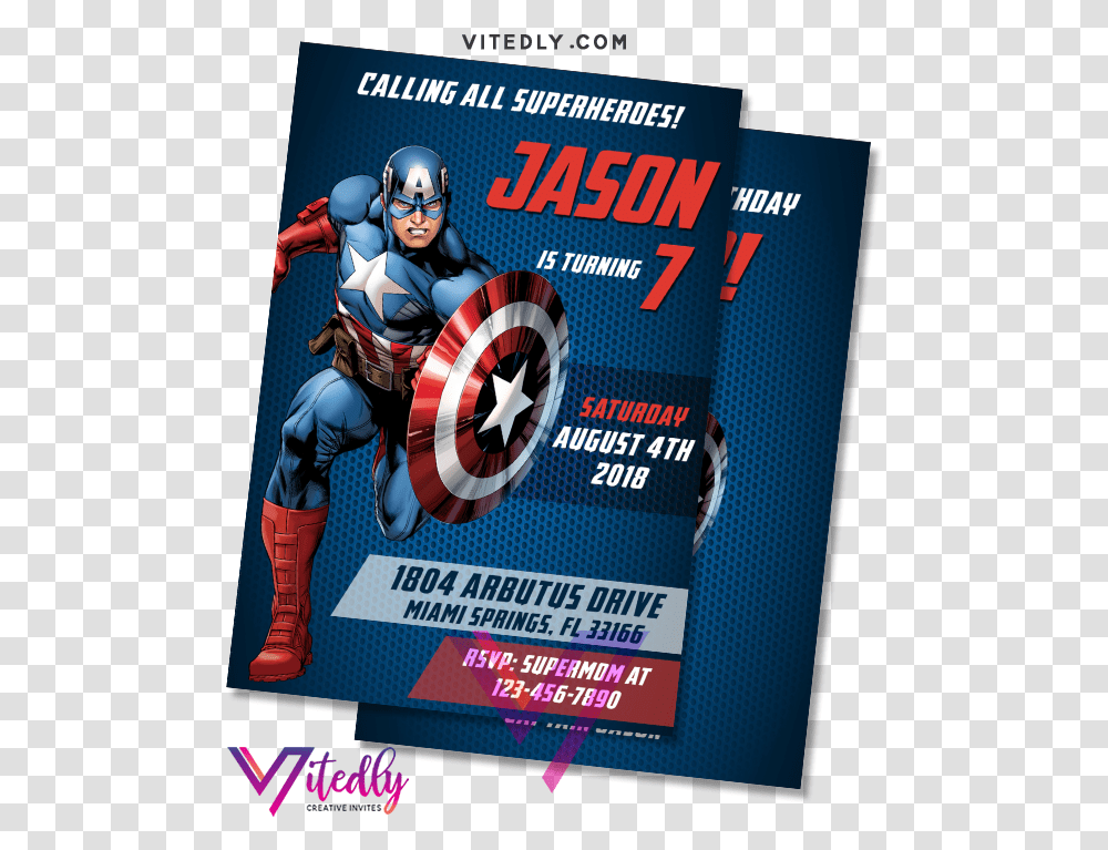 Editable Avengers Birthday Invitation, Advertisement, Poster, Flyer, Paper Transparent Png