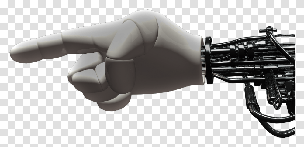 Editedwithpicsart Robotarm Robot Artm Finger Pointing Robot, Gun, Weapon, Weaponry, Light Transparent Png