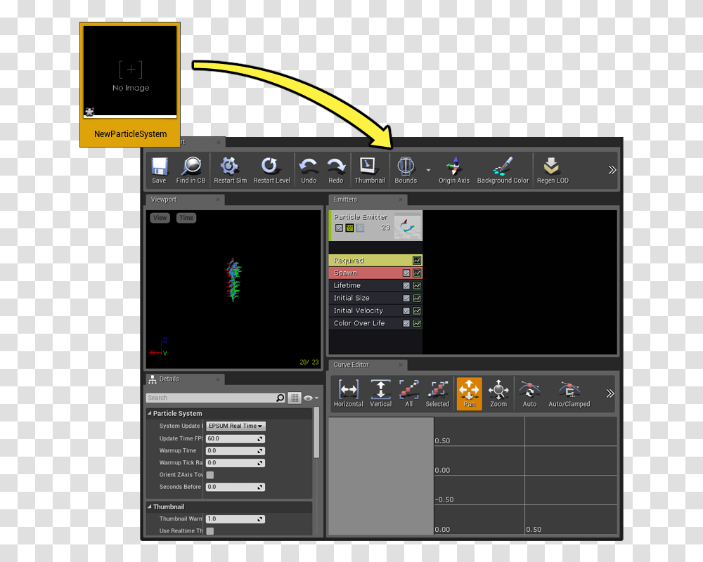 Editing A Particle System Unreal Particle Editor, Screen, Electronics, File Transparent Png