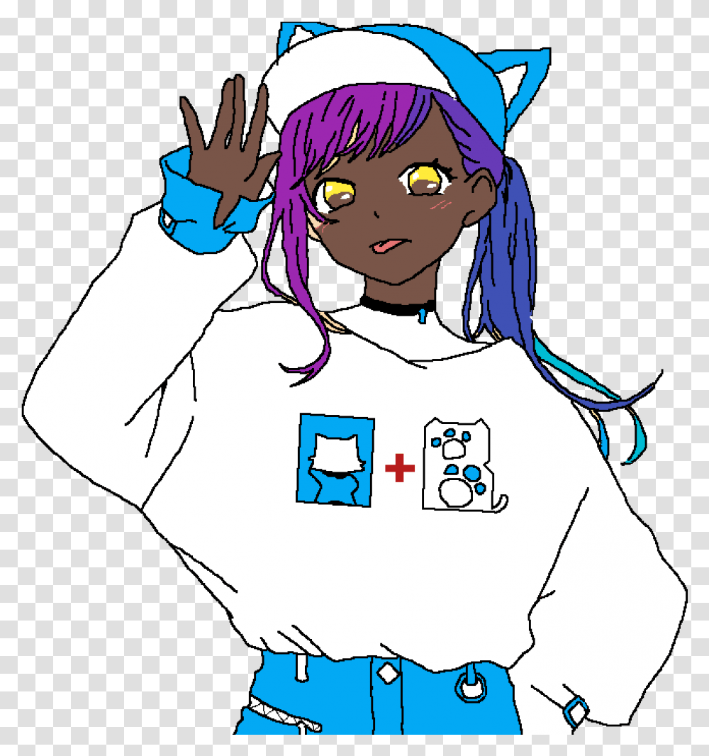 Editing Anime Girl Doing Her Free Online Pixel Art Drawing Fictional Character, Person, Costume, Female, Clothing Transparent Png
