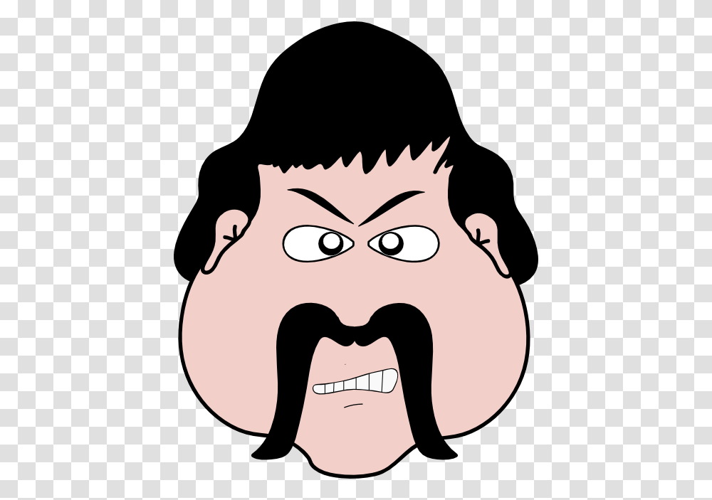 Editingsoftware Clipart Angry Man Face, Mustache, Person, Human, Stencil Transparent Png