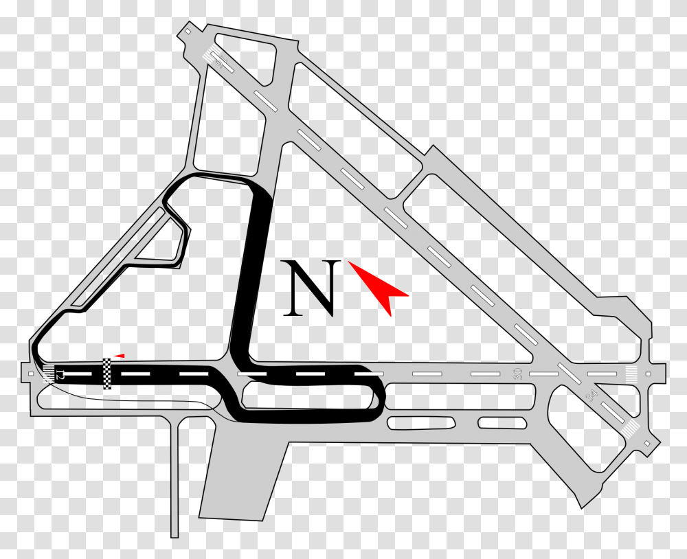 Edmonton City Airport Map With The Racing Road Course Edmonton Airport Track, Gun, Weapon, Weaponry, Cushion Transparent Png